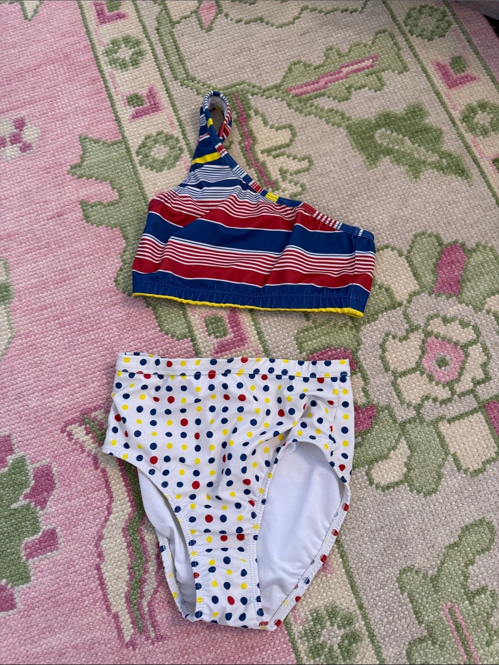 Olga Valentine Girls One shoulder two piece swimsuit set!